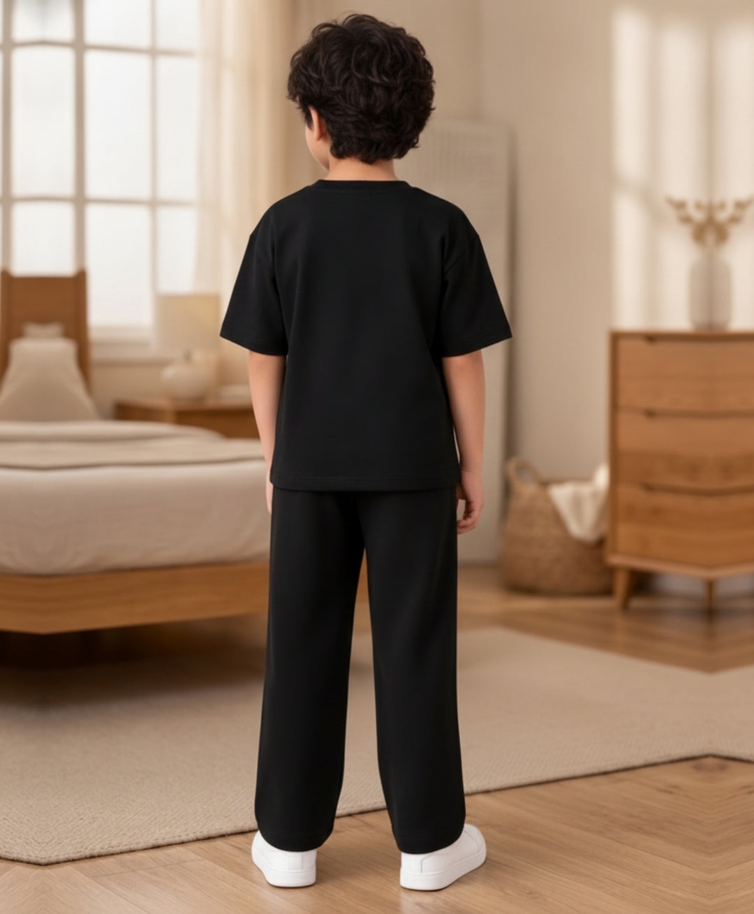 MINIMAL MATTER BLACK BOYS JOGGER SET - BLACK