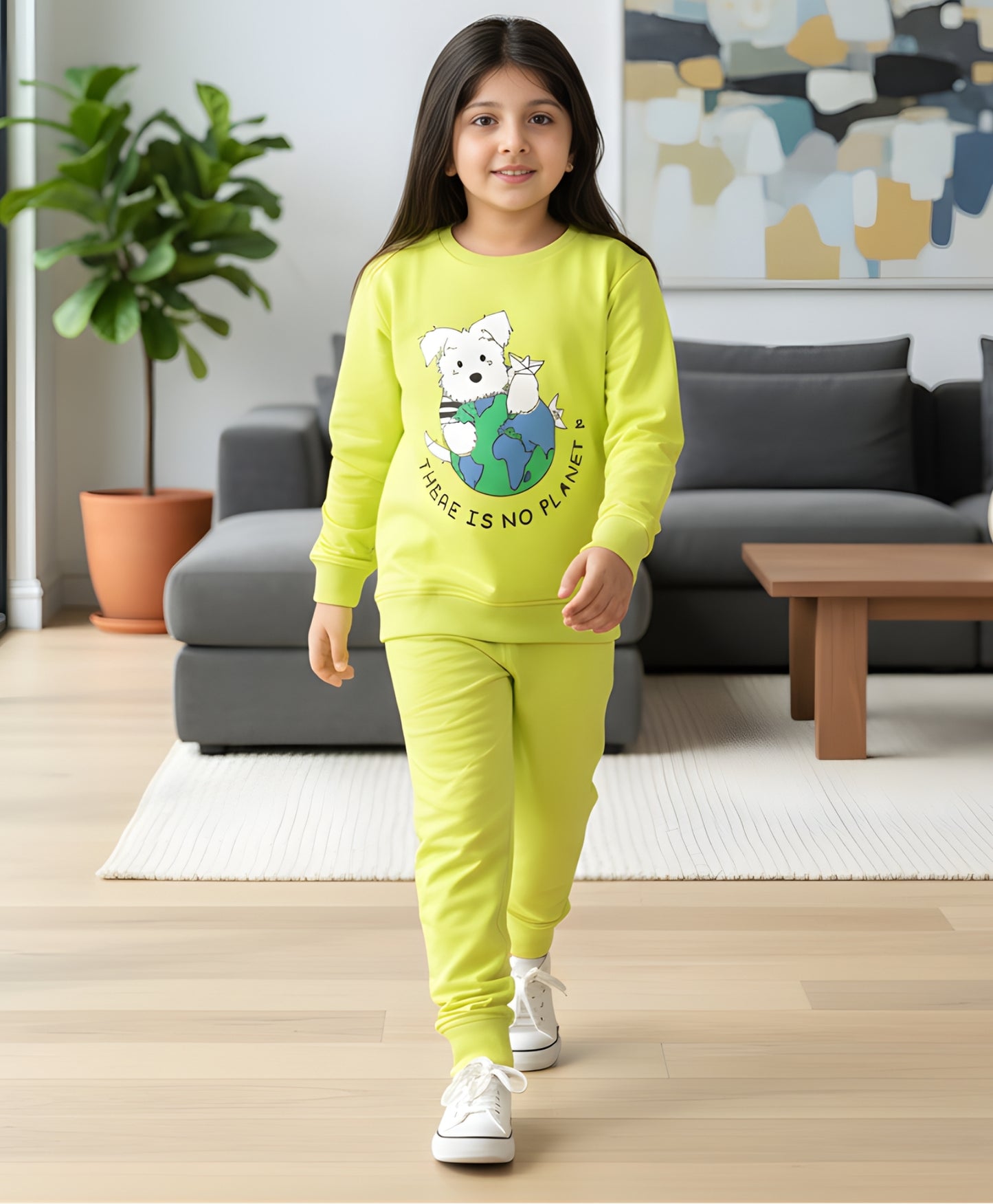 PLANET B GIRLS SWEATSHIRT JOGGER SET (FLEECE)