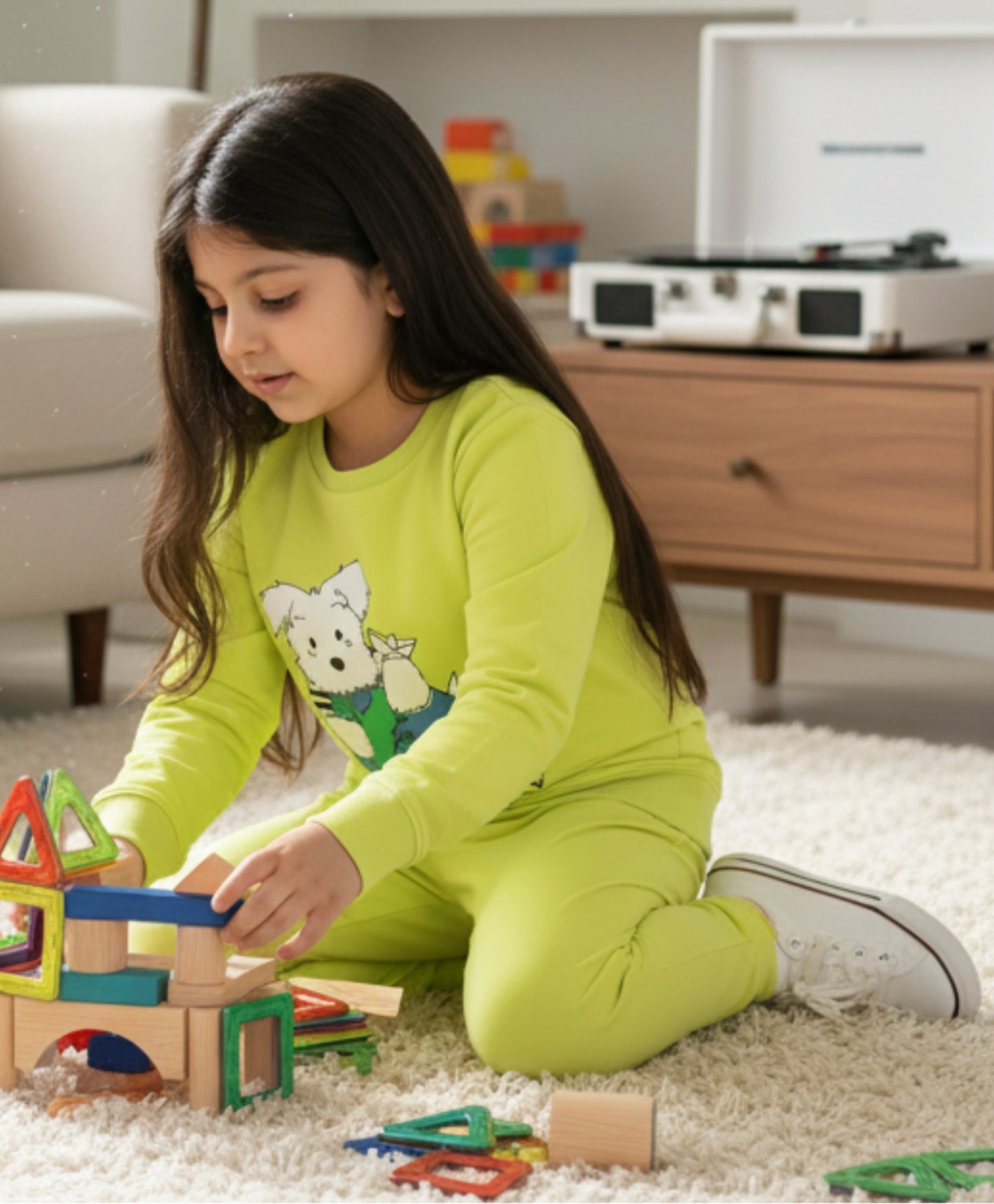 PLANET B GIRLS SWEATSHIRT JOGGER SET (FLEECE)