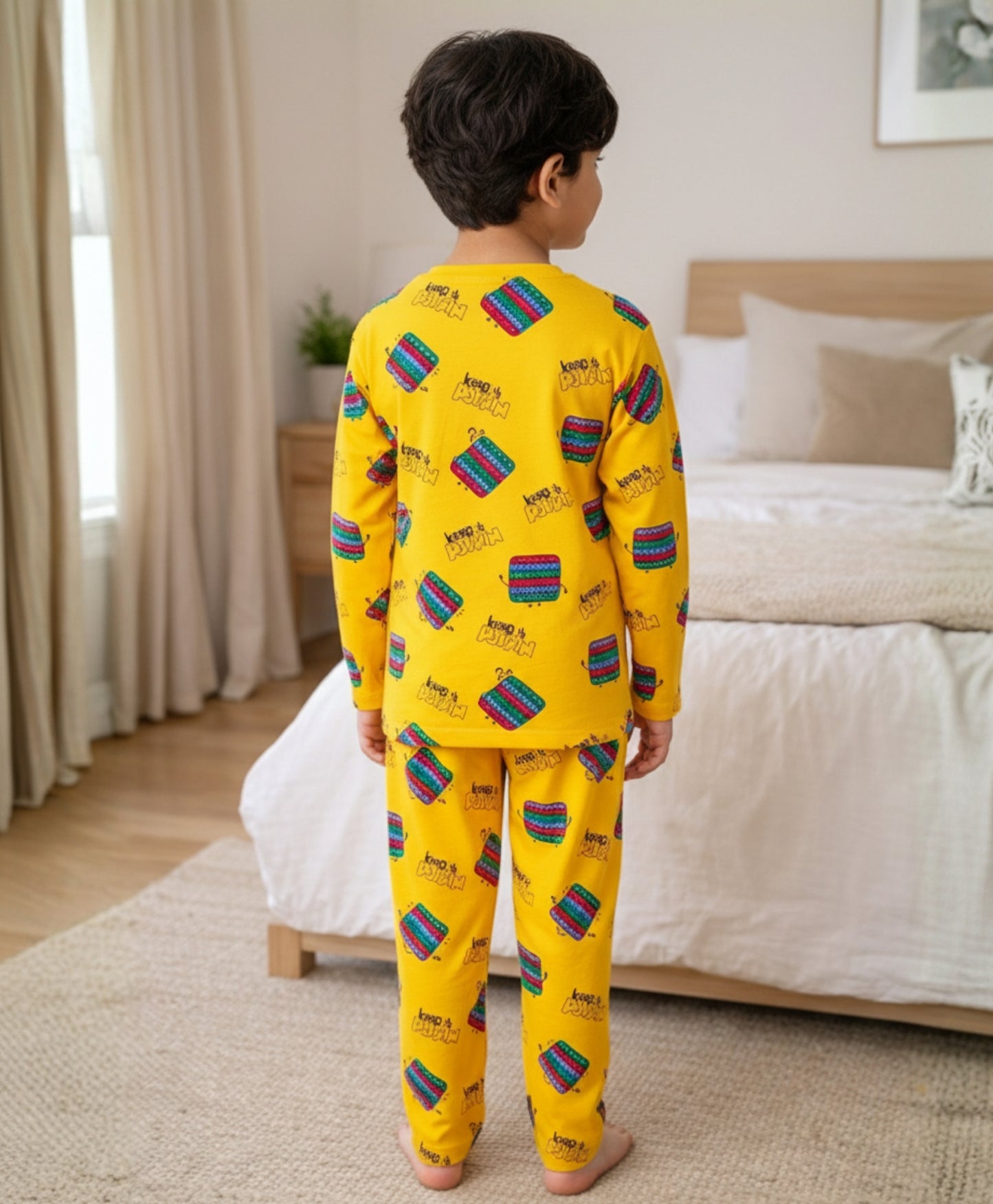 POP IT BOYS YELLOW PYJAMA SET - Anthrilo 