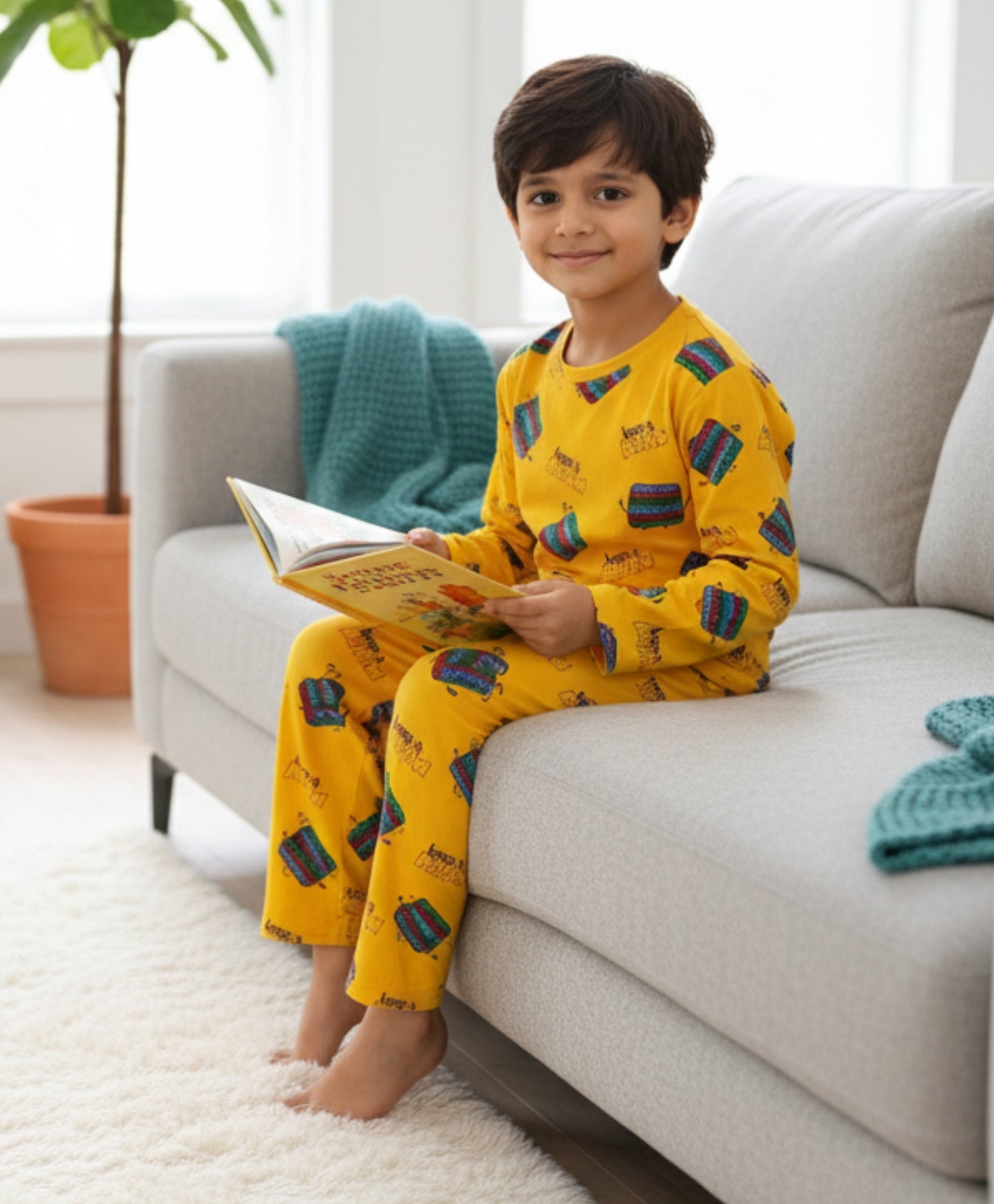 POP IT BOYS YELLOW PYJAMA SET - Anthrilo 