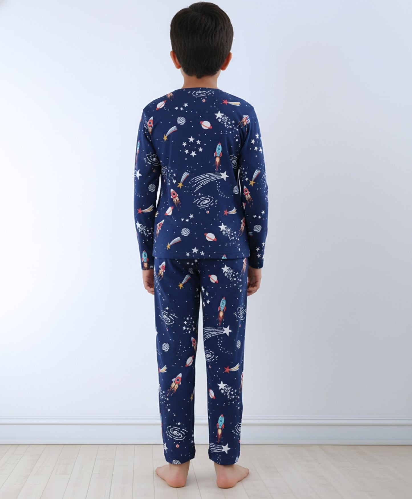SOLAR SYSTEM DREAMS LONG SLEEVES PYJAMA SET - BLUE