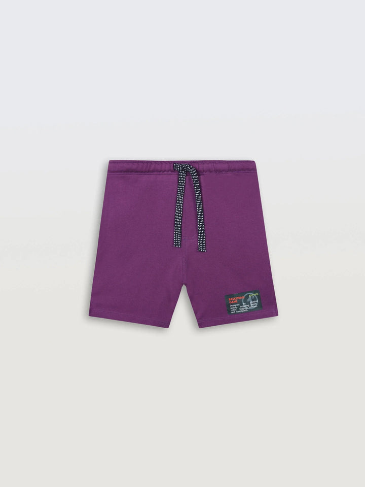 Basketball Dark Purple Boys Shorts - Purple