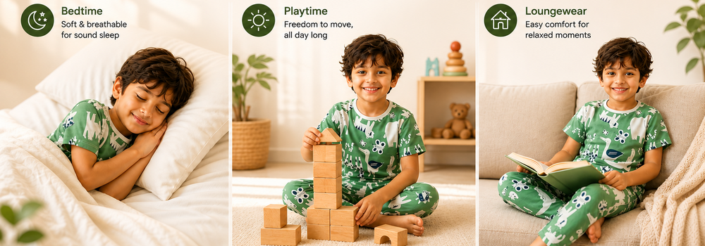 A Short Sleeves Pyjama Sets - Sleepwear for Humid Nights
