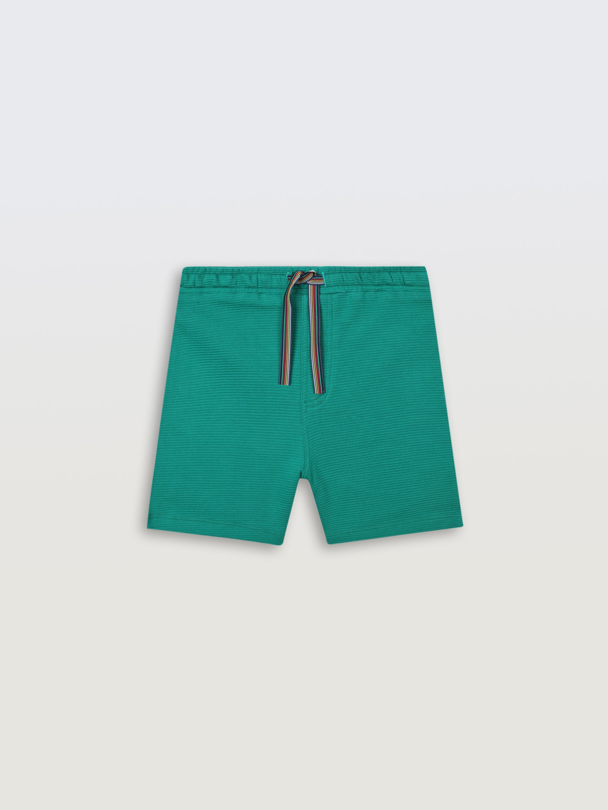 GREEN TEXTURE STRIPE BOYS SHORTS - GREEN - Anthrilo 