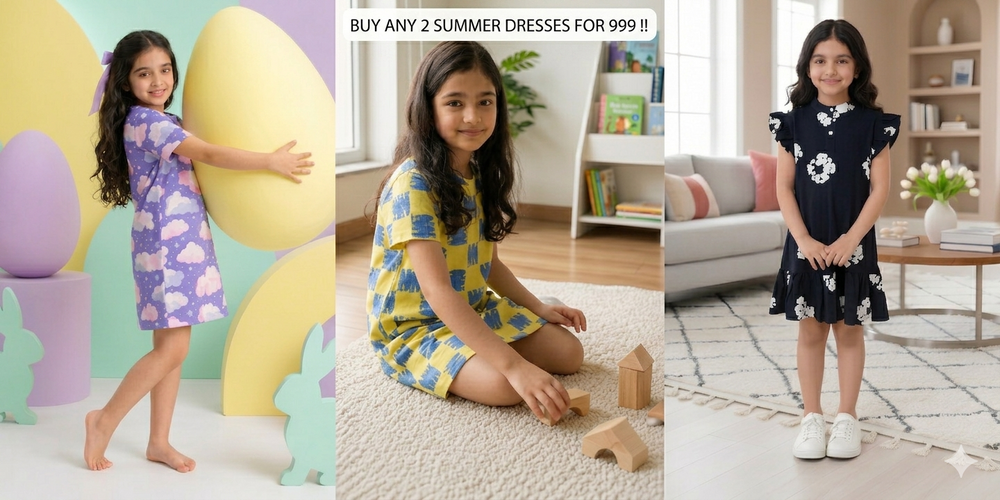 A Summer Cotton Dresses - Any 2 for ₹999