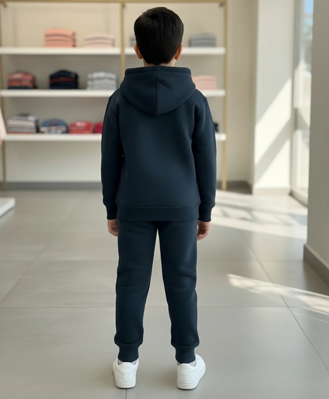 WEARABLE ESSENTIAL BOYS FLEECE HOODIE JOGGER SET - TEAL - Anthrilo 