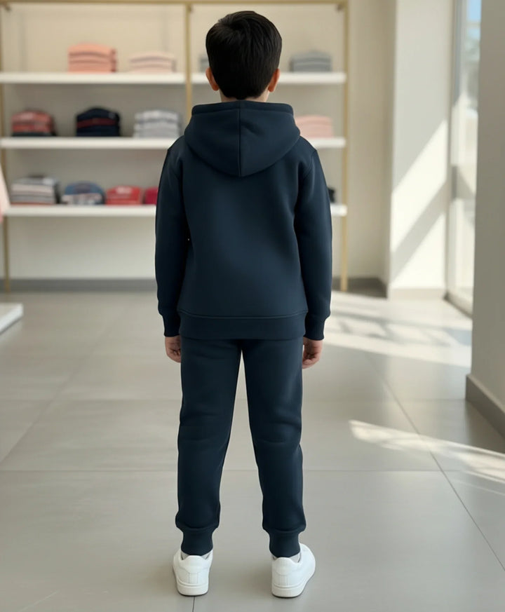 WEARABLE ESSENTIAL BOYS FLEECE HOODIE JOGGER SET - TEAL - Anthrilo 