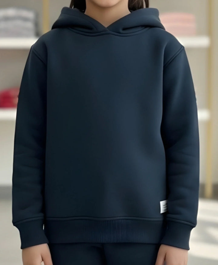 WEARABLE ESSENTIAL GIRLS FLEECE HOODIE JOGGER SET - TEAL - Anthrilo 