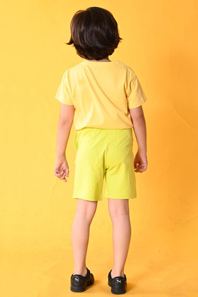 GOAL LIME GREEN SHORTS SET- YELLOW/LIME GREEN - Anthrilo India