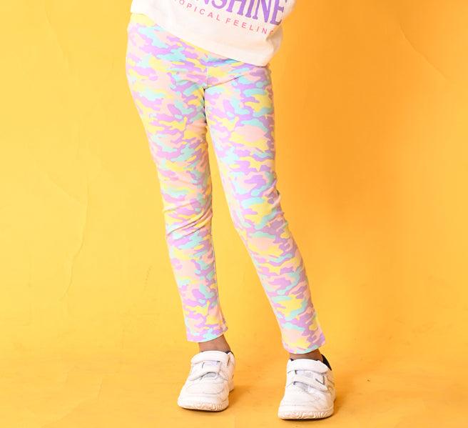 BE YOURSELF CAMOFLAGE LEGGING SET - WHITE/PINK