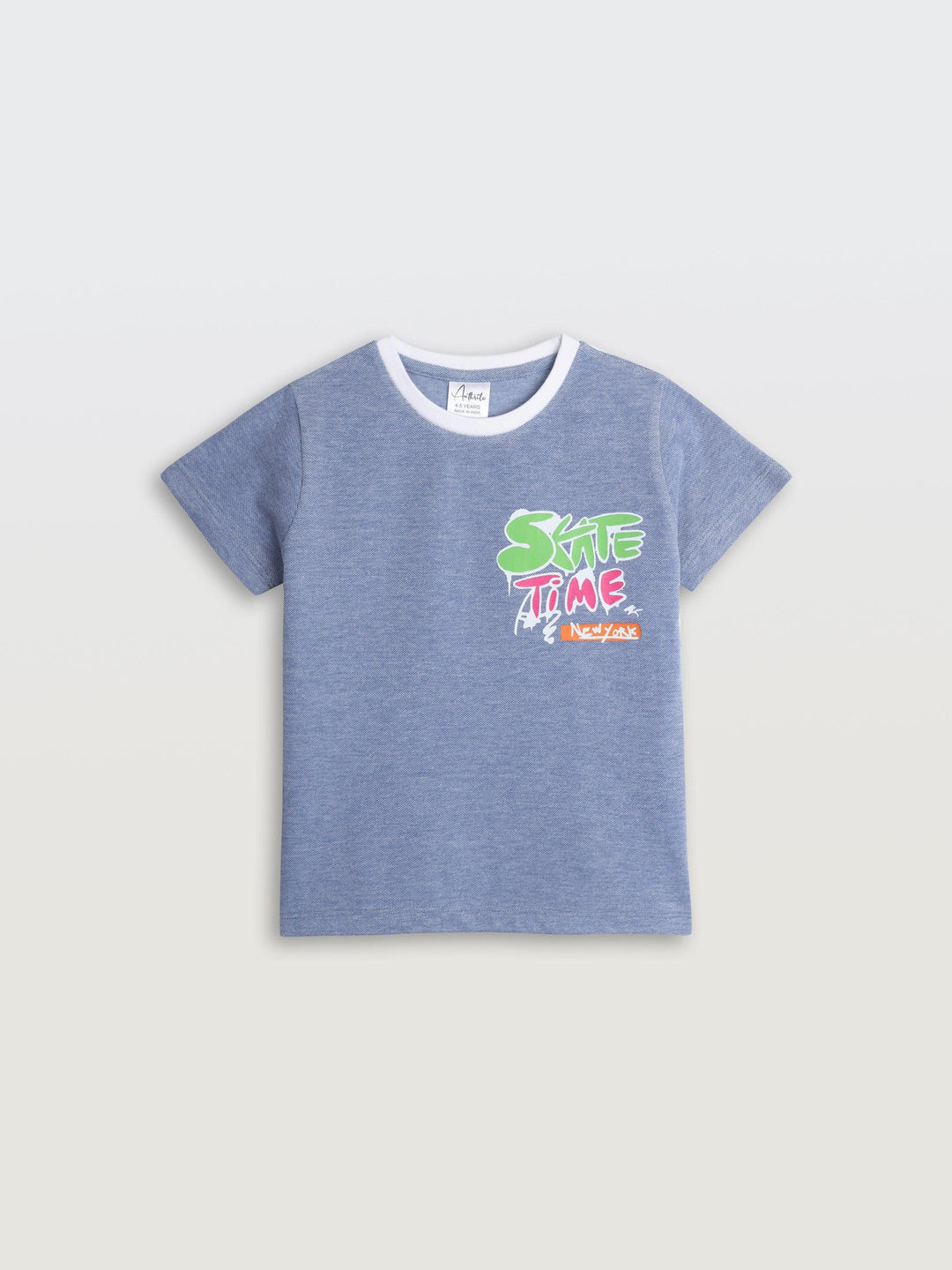 SKATE TIME BLUE SHORT SLEEVE BOYS T-SHIRT - BLUE - Anthrilo 