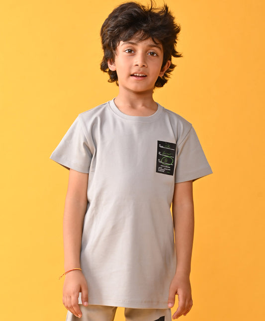 SPORTY COLLECTION SUMMER BOYS INTERLOCK BOYS T-SHIRTS - GREY