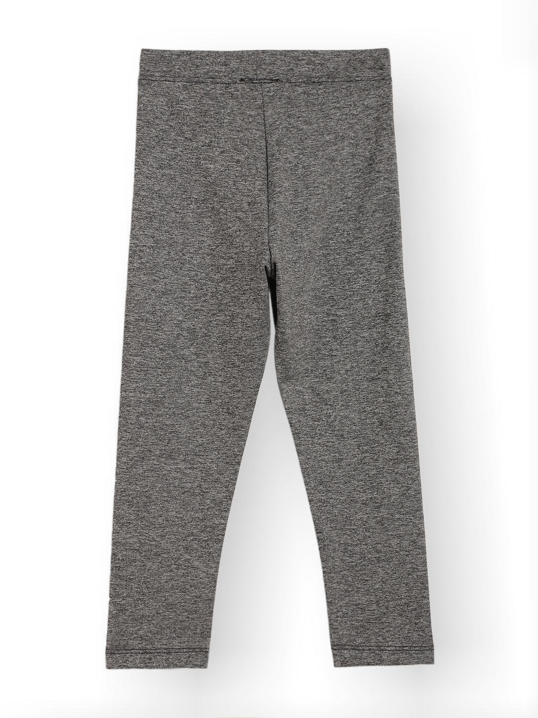 BLACK MELANGE SPORTY LEGGINGS - BLACK - Anthrilo 