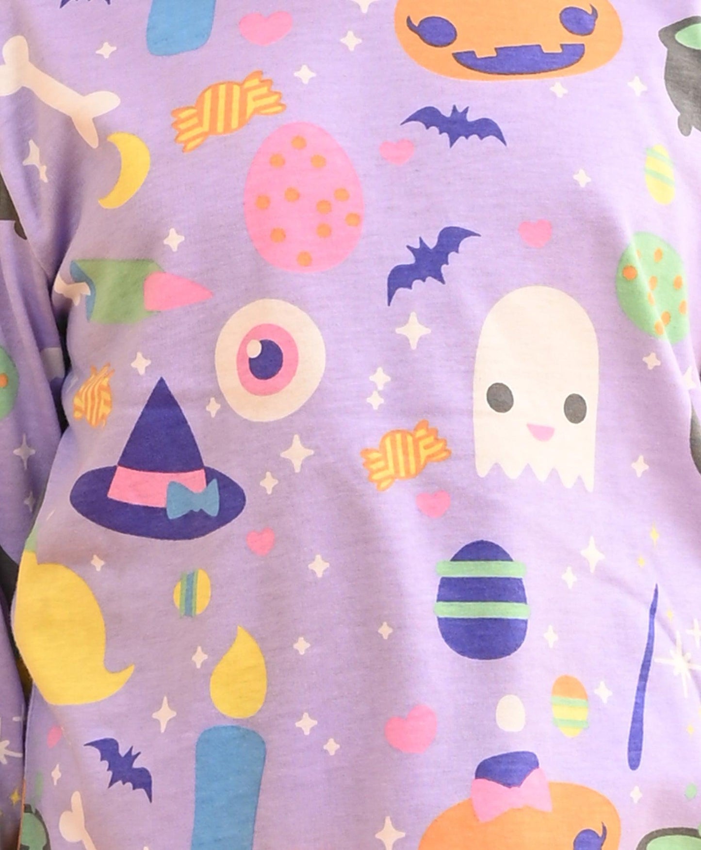HALLOWEEN LONG SLEEVES PYJAMA SET - PURPLE