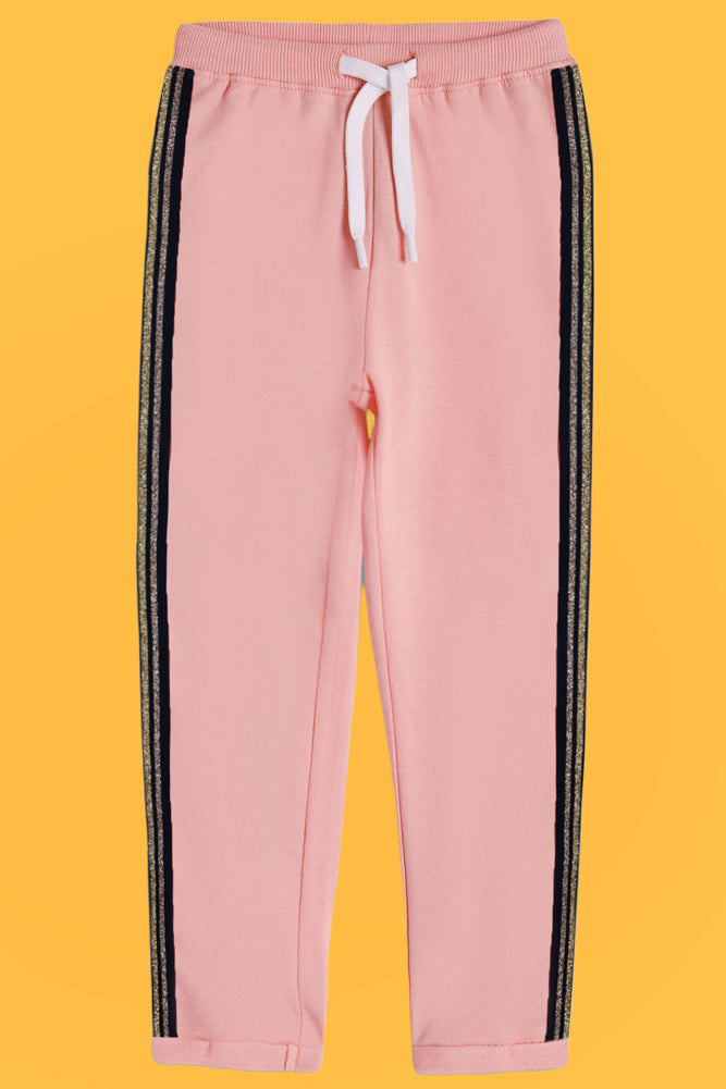 PINK SIDE TAPE AND PRETTY PEACH FRILL JOGGER (PACK OF 2) - Anthrilo India