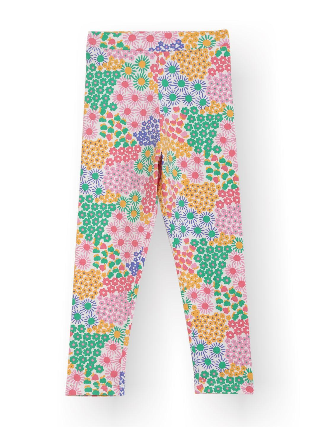 FLOWERS GIRLS LEGGING - PINK - Anthrilo 
