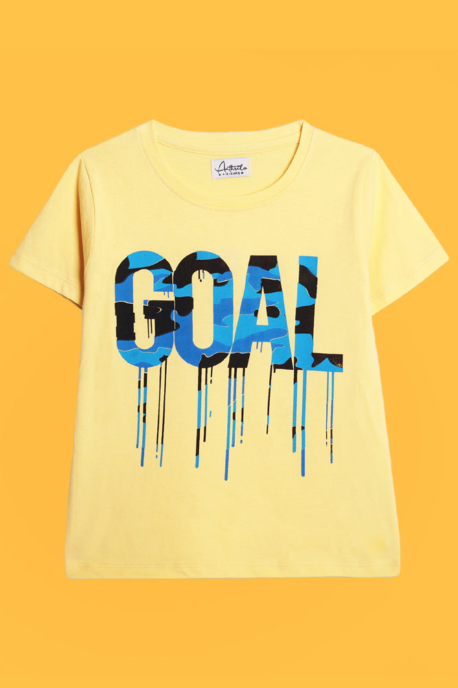 PERFECT IS BORING BLUE AND GOAL YELLOW SHORT SLEEVE T-SHIRT (PACK OF 2) - Anthrilo India
