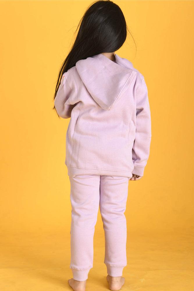 LAVENDER FLEECE ZIP UP SWEATSHIRT JOGGER SET - PURPLE - Anthrilo Design House
