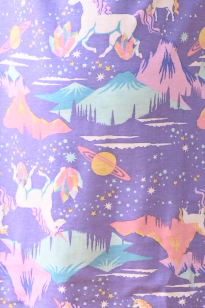 UNICORN PLANET NIGHT DRESS - PURPLE - Anthrilo Design House
