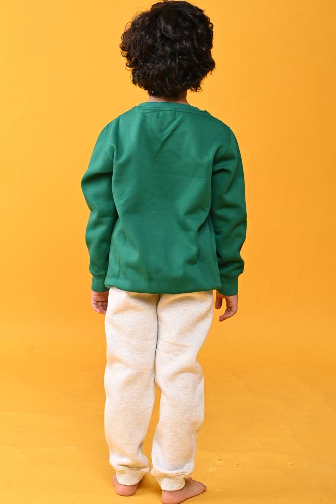 GREEN CHRISTMAS SWEATSHIRT JOGGER SET - GREEN/GREY - Anthrilo Design House