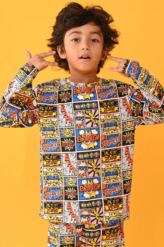 SUPERHERO LONG SLEEVES PYJAMA SET - MULTICOLOR - Anthrilo Design House
