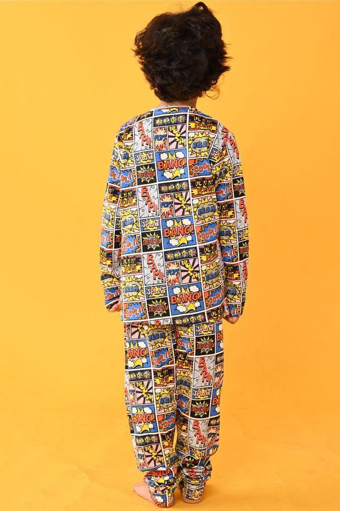 SUPERHERO LONG SLEEVES PYJAMA SET - MULTICOLOR - Anthrilo Design House