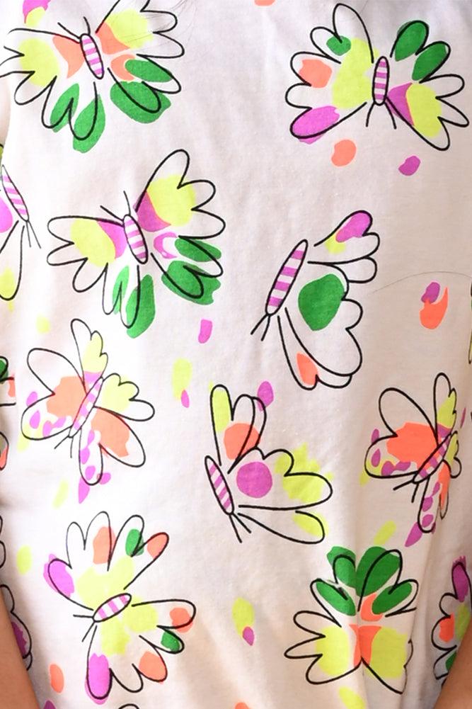 BUTTERFLY NIGHT DRESS- WHITE - Anthrilo Design House