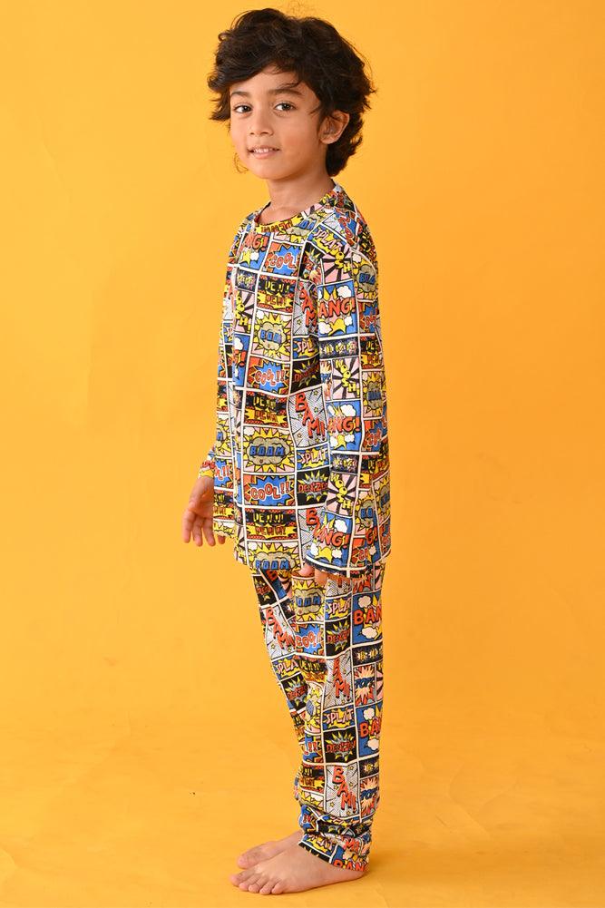 SUPERHERO LONG SLEEVES PYJAMA SET - MULTICOLOR - Anthrilo Design House