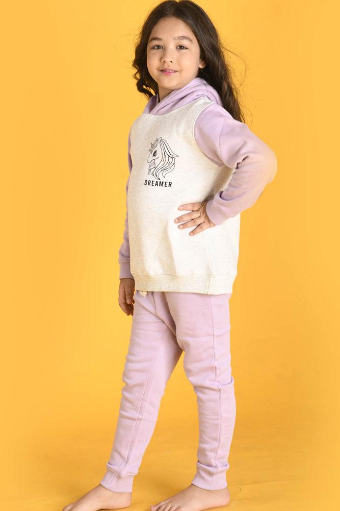 DREAMER HOODIE FLEECE SWEATSHIRT - ECRU MELANGE - Anthrilo Design House