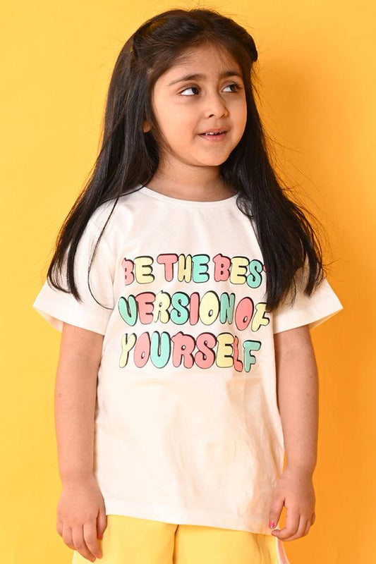BE YOURSELF SHORT SLEEVE T-SHIRT - WHITE - Anthrilo India