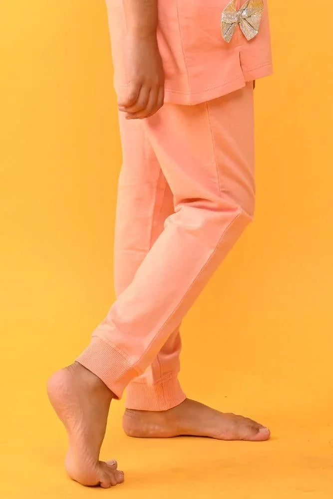 PEACH PRETTY SUMMER JOGGER - PEACH - Anthrilo India