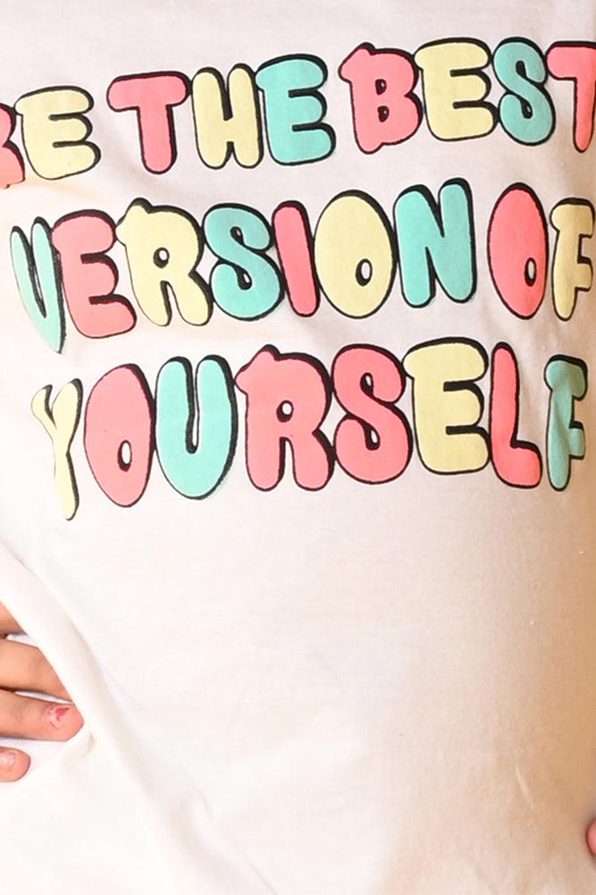 BE YOURSELF SHORT SLEEVE T-SHIRT - WHITE - Anthrilo India