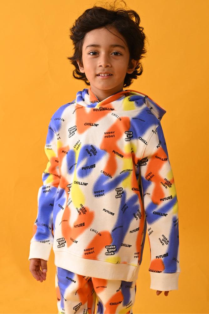 MAKE YOUR MARK FLEECE HOODIE JOGGER SET - WHITE - Anthrilo Design House