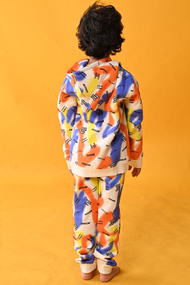 MAKE YOUR MARK FLEECE HOODIE JOGGER SET - WHITE - Anthrilo Design House
