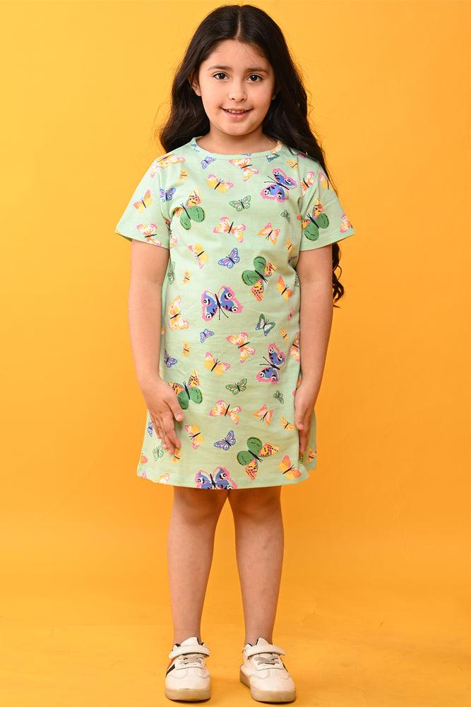 BUTTERFLY GREEN AND UNICORN TIE DYE NIGHT DRESS (PACK OF 2) - Anthrilo India