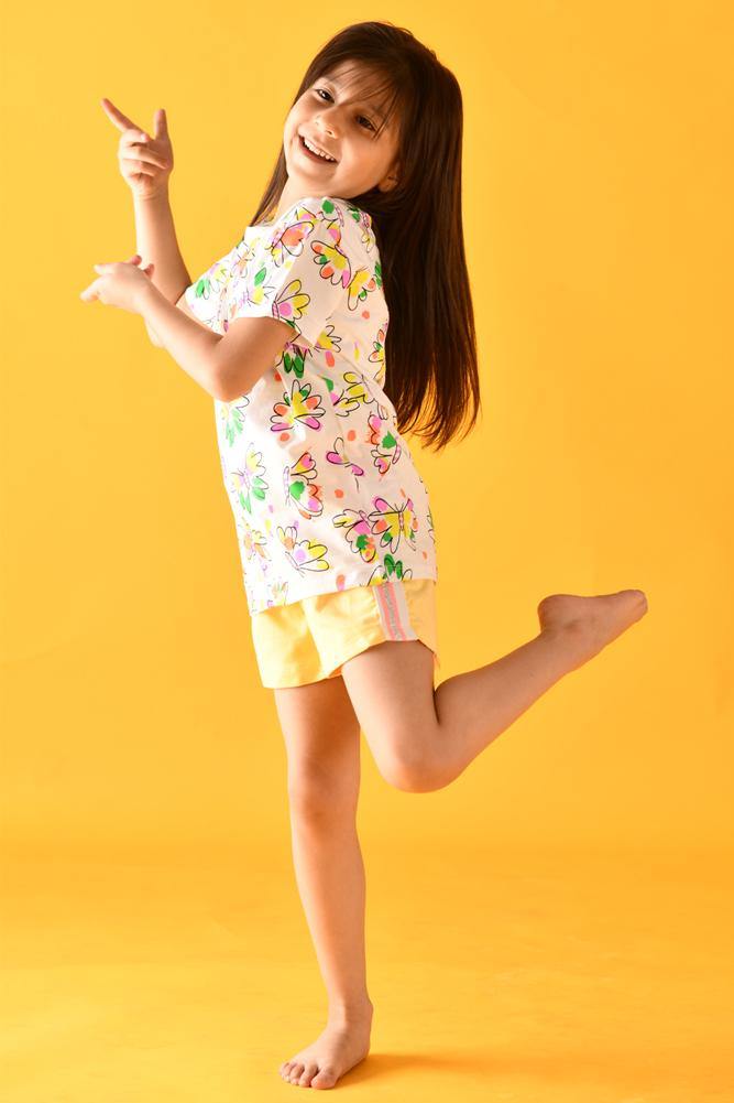 BUTTERFLY YELLOW SHORTS SET - Anthrilo