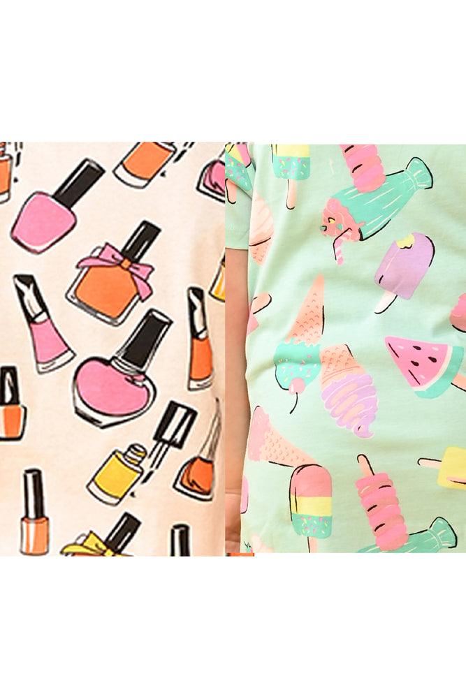 ICECREAM AND NAIL PAINT -SHIRT (PACK OF 2) - Anthrilo India