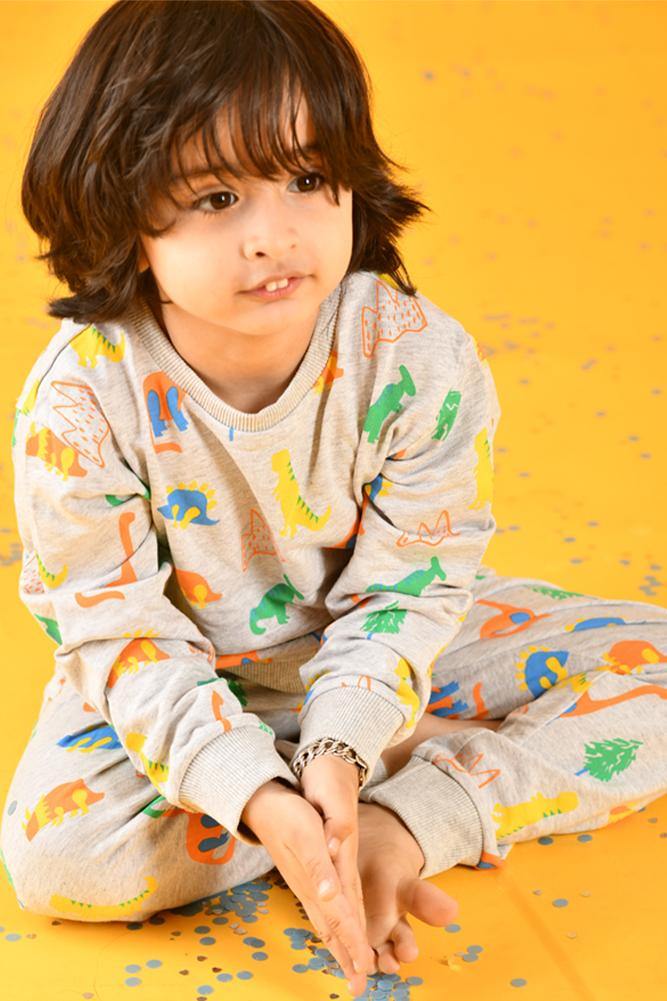 DINOSAUR BOYS SWEATSHIRT (TERRY) - Anthrilo