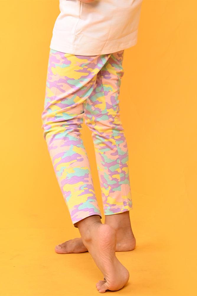 CAMOUFLAGE PINK LEGGINGS - PINK - Anthrilo India