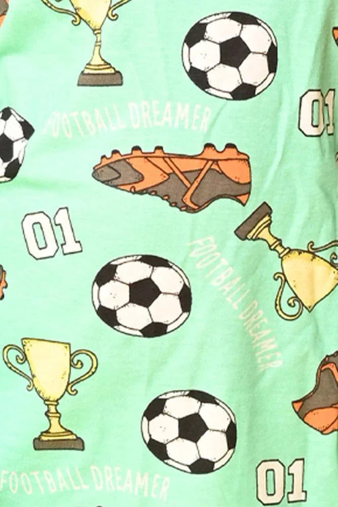 FOOTBALL LONG SLEEVES PYJAMA SET - GREEN - Anthrilo Design House