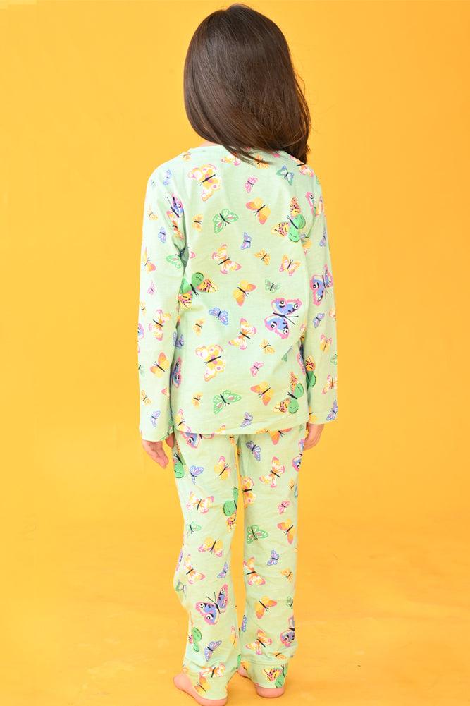 BUTTERFLY GREEN AND UNICORN PLANET LONG SLEEVE PYJAMA SET (PACK OF 2) - Anthrilo India
