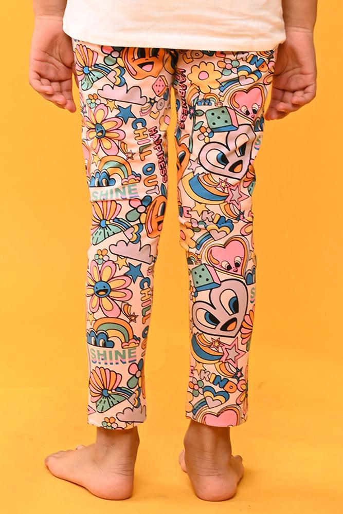CHILL OUT LEGGINGS - PEACH - Anthrilo India