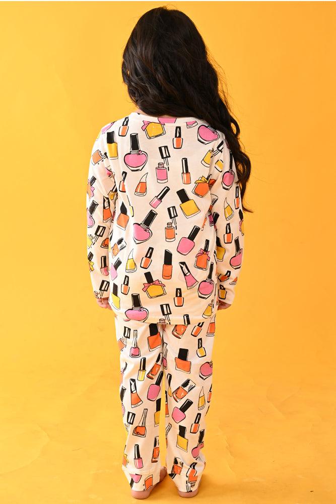 NAIL PAINT AND UNICORN PLANET LONG SLEEVE PYJAMA SET (PACK OF 2) - Anthrilo India