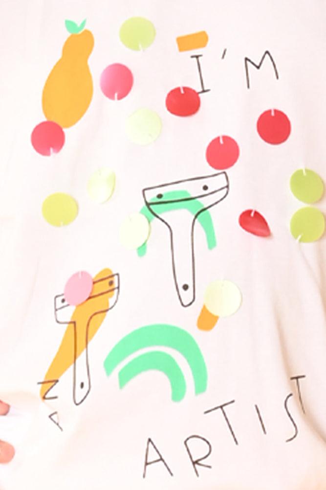 ARTIST FLAMINGO SHORTS SET - WHITE - Anthrilo India