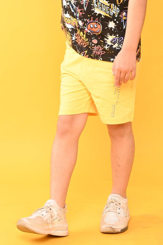 YELLOW SUMMER BOYS SHORTS - YELLOW - Anthrilo India