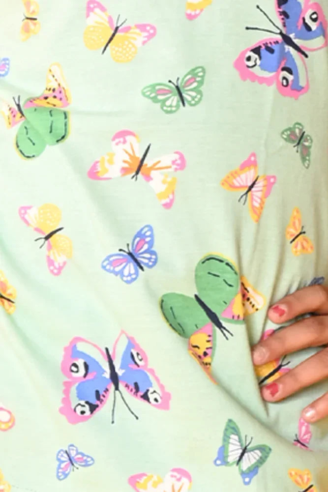 Green Butterfly Pyjama Set - Green - Anthrilo 