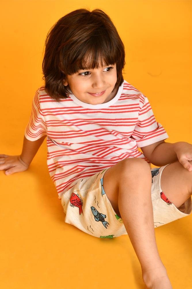 FISH PRINT SHORTS - Anthrilo