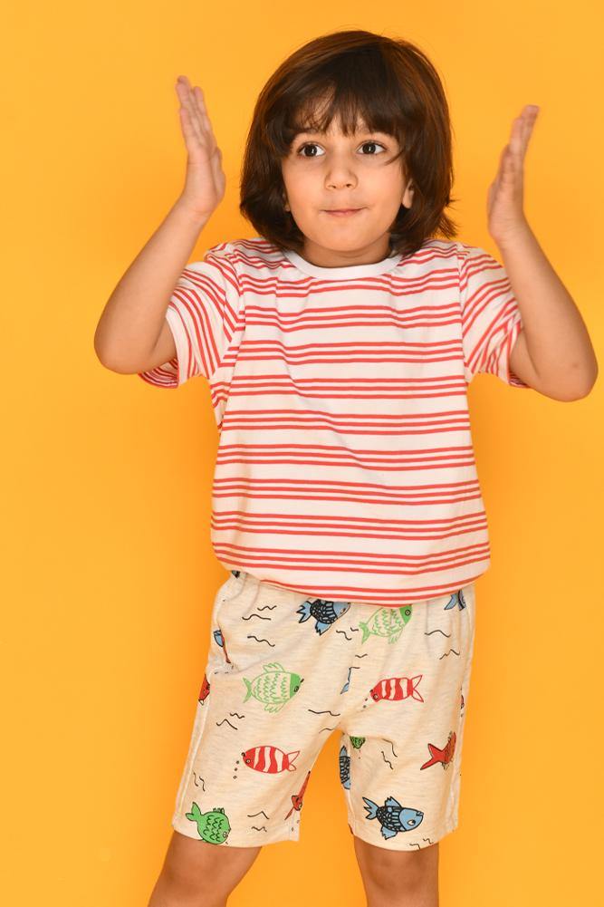 FISH PRINT SHORTS - Anthrilo