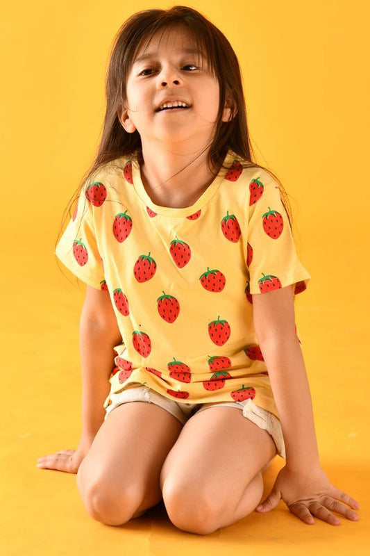 STRAWBERRY PRINT T-SHIRT - Anthrilo